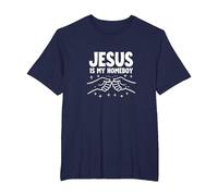 Jesus is My Homeboy Christian Men Faith Fist Bump T-Shirt, Men's Big and Tall, Navy, 2X Tall