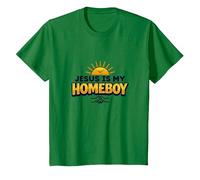 Jesus is My Homeboy Inspirational Christian Graphic, Jesus T-Shirt, Kids, Kelly Green, 4 Years