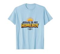 Jesus is My Homeboy Inspirational Christian Graphic, Jesus T-Shirt, Men, Baby Blue, M