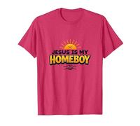 Jesus is My Homeboy Inspirational Christian Graphic, Jesus T-Shirt, Men, Red Heather, L