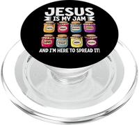Jesus Is My Jam And I'm Here To Spread It Funny Pun Faith PopSockets PopGrip for MagSafe