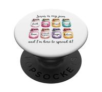 Jesus Is My Jam And Im Here To Spread It Jesus Christian PopSockets Adhesive PopGrip