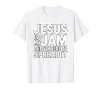 Jesus is My Jam and I'm Here to Spread It Value Graphic T-Shirt, Men, White, M