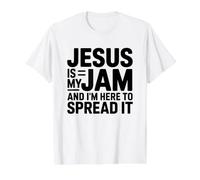 Jesus is My Jam and I'm Here to Spread It Value Graphic T-Shirt, Men, White, M