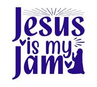 Jesus is My jam Engraving Stickers 54.6x54.6cm Do not Damage The Wall Surface DarkBlue