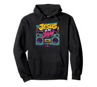 Jesus Is My Jam Funny Jesus Christian Music Lover Boombox Pullover Hoodie