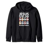 Jesus Is My Jam Grace Hope Faith Peace Joy Zip Hoodie