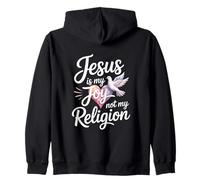 Jesus Is My Joy Not My Religion Christian Faith Zip Hoodie