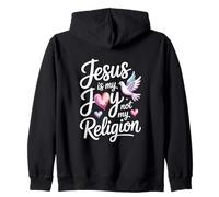 Jesus Is My Joy Not My Religion Christian Zip Hoodie