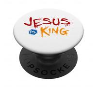 Jesus is my King - Bible True Story of Christ God PopSockets Adhesive PopGrip