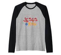 Jesus is My King - Bible True Story of Christ God Raglan Baseball Tee