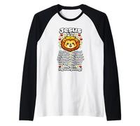 Jesus is My King Lion Christian Faith Bible Verse Raglan Baseball Tee