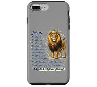 Jesus Is My King Lion Christian Faith Quote Case for iPhone 7 Plus/8 Plus