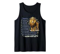 Jesus is My King Lion Christian Faith Quote Tank Top
