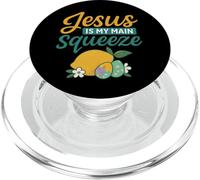 Jesus Is My Main Squeeze Funny Christian Easter Lemon Pun PopSockets PopGrip for MagSafe