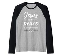 Jesus is My Peace Christian Faith Raglan Baseball Tee