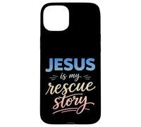 Jesus Is My Rescue Story Christian Faith Bible Case for iPhone 15 Plus