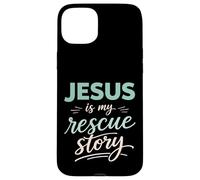 Jesus Is My Rescue Story Christian Faith Bible Case for iPhone 15 Plus