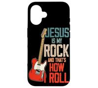 Jesus Is My Rock And That Is How I Roll Christian Case for iPhone 16