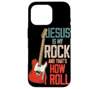 Jesus Is My Rock And That Is How I Roll Christian Case for iPhone 16 Pro