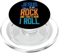 Jesus Is My Rock And That Is How I Roll Christian PopSockets PopGrip for MagSafe