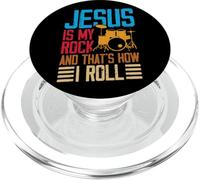 Jesus Is My Rock And That Is How I Roll Christian PopSockets PopGrip for MagSafe
