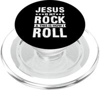 Jesus Is My Rock And This is How I Roll Bible Verse Easter PopSockets PopGrip for MagSafe