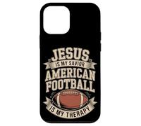 Jesus Is My Savior American Football Is My Therapy Case for iPhone 12 mini
