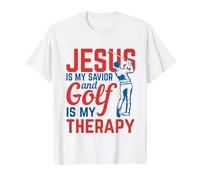 Jesus Is My Savior And Golf Is My Therapy T-Shirt