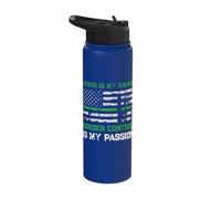 Jesus is My Savior Border Control My Passion Stainless Steel Insulated Water Bottle
