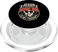 Jesus Is My Savior Bowling Is My Therapy PopSockets PopGrip for MagSafe