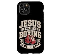 Jesus Is My Savior Boxing Is My Therapy Faith Case for iPhone 11 Pro