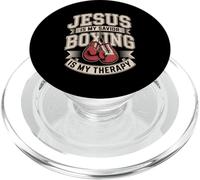 Jesus Is My Savior Boxing Is My Therapy Faith PopSockets PopGrip for MagSafe