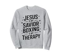 Jesus Is My Savior Boxing Is My Therapy Sweatshirt