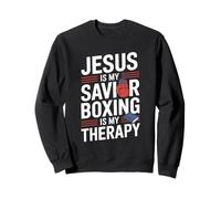 Jesus Is My Savior Boxing Is My Therapy Sweatshirt