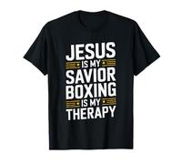 Jesus Is My Savior Boxing Is My Therapy T-Shirt