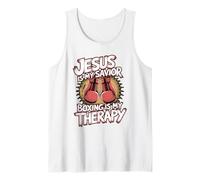 Jesus is My Savior Boxing is My Therapy Tank Top