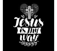 Jesus is My Savior Calligraphy Bible Lettering Engraving Decals 50.4x71.1cm Removable Without Leaving Glue White