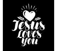Jesus is My Savior Calligraphy Bible Lettering Engraving Decals 64x82.7cm Multi Color Selection White