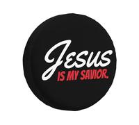 Jesus Is My Savior Car Wheel Accessories Dust-Proof Auto Tyre Covers Sun-Proof Spare Wheel Cover Universal For Suv Trailer Crv 16inch
