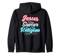 Jesus Is My Savior Christian Faith Bible Verse Statement Zip Hoodie