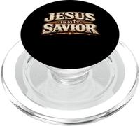 Jesus Is My Savior Christian Faith Cross Bible Verse Gift PopSockets PopGrip for MagSafe
