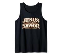 Jesus is My Savior Christian Faith Cross Bible Verse Gift Tank Top