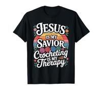 Jesus is My Savior Crocheting Therapy T-Shirt
