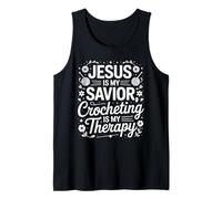Jesus is My Savior Crocheting Therapy Tank Top
