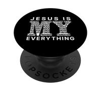 Jesus Is My Savior Everything Christian Word Worship Faith PopSockets Adhesive PopGrip