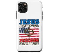Jesus Is My Savior Freedom Is My Right Cross Flag Case for iPhone 11 Pro Max