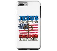 Jesus Is My Savior Freedom Is My Right Cross Flag Case for iPhone 7 Plus/8 Plus