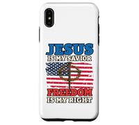 Jesus Is My Savior Freedom Is My Right Cross Flag Case for iPhone XS Max