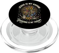 Jesus Is My Savior Gardening Is My Therapy PopSockets PopGrip for MagSafe